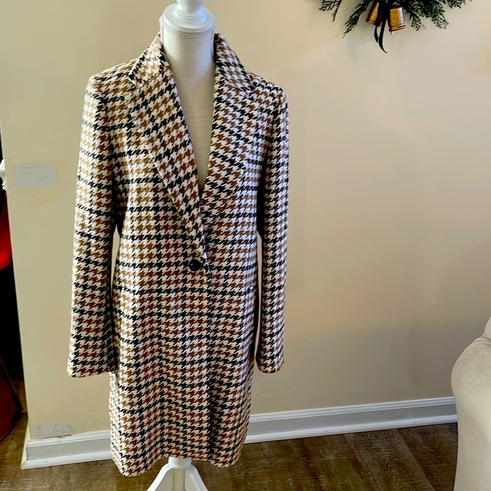 NWT Ann Taylor Houndstooth Coat